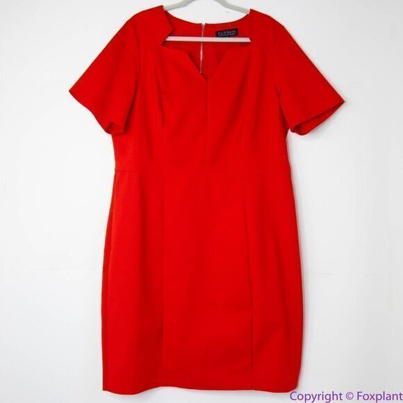 NEW Eloquii Sheath Dress with Cut Out star Neckline exposed zipper, size 18 - Picture 2 of 16